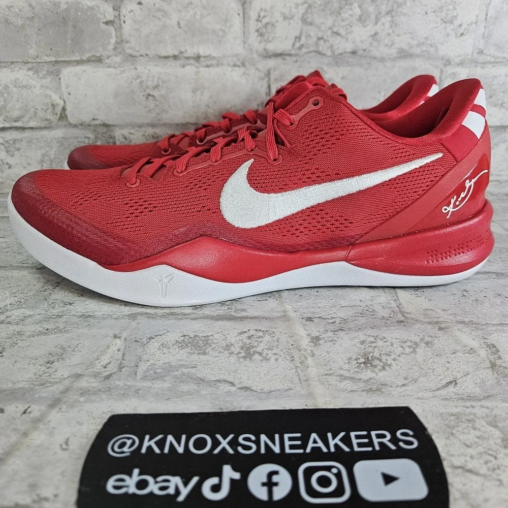 Nike Kobe 8 Protro University Red White Basketball HF9550 600 Men's Size 12
